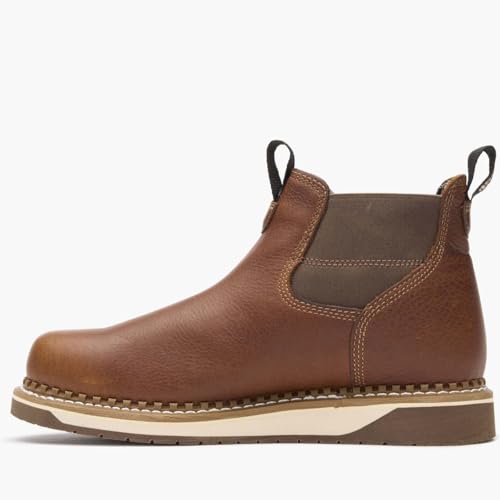 Georgia Boot AMP LT Wedge Waterproof Chelsea Work Boot, Brown, Size 7(M) - Image 5
