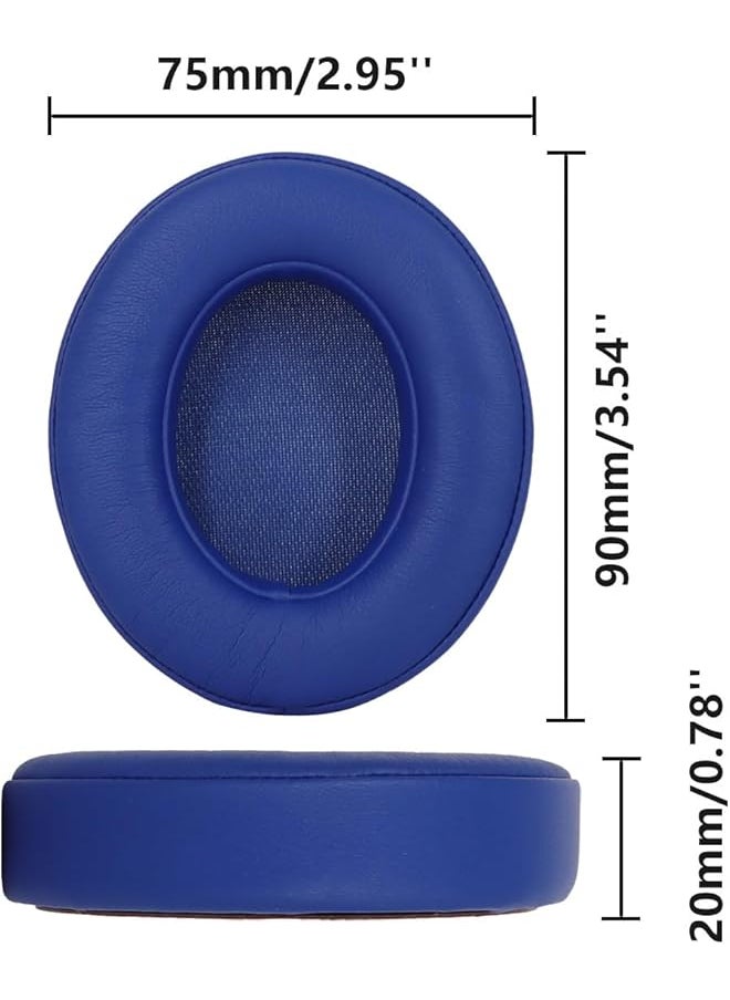 erorex Replacement Ear Pads Cushions For Beats Studio 2 & Studio 3 Wired & Wireless Headphones Earpads With Soft Protein Leather Noise Isolation Memory Foam Blue  - Image 4