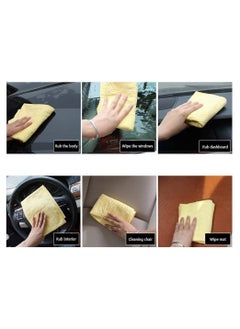 هيريوس 3D Chamois Pro منشفة تجفيف السيارات الاصطناعية لغسيل السيارات ، قماش الشامواه ماص للماء للسيارة والقوارب والرياضات المائية الأخرى ، قماش منشفة الشامواه متعدد الأغراض لتجفيف منشفة تجفيف غبار السيارة  - Image 3