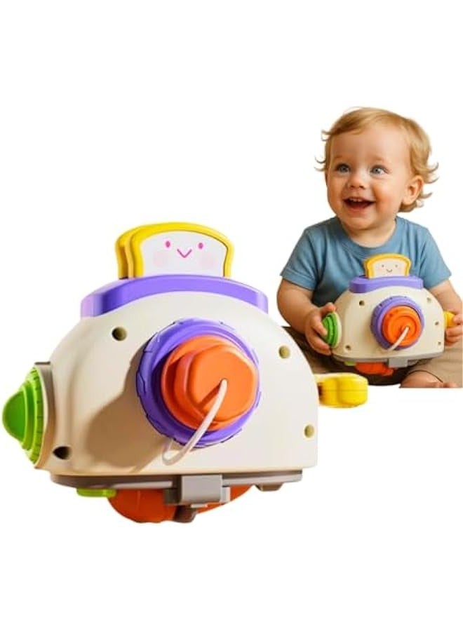 Montessori Toddler Busy Activity Cube – BPA Free Travel Toy for Fine Motor Skills & Sensory Learning | Airplane Car Stroller Toy for 1-3 Year Old | Educational Gift for Boys & Girls UAE - Image 1