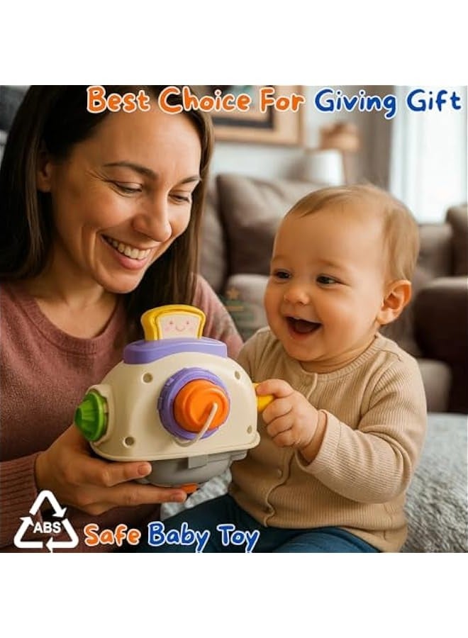 Montessori Toddler Busy Activity Cube – BPA Free Travel Toy for Fine Motor Skills & Sensory Learning | Airplane Car Stroller Toy for 1-3 Year Old | Educational Gift for Boys & Girls UAE - Image 4