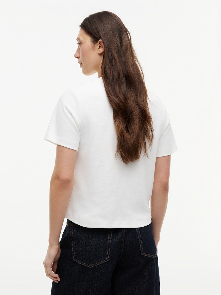 TOMMY HILFIGER Interlock Knit Boxy Crew Neck T-Shirt - Image 3