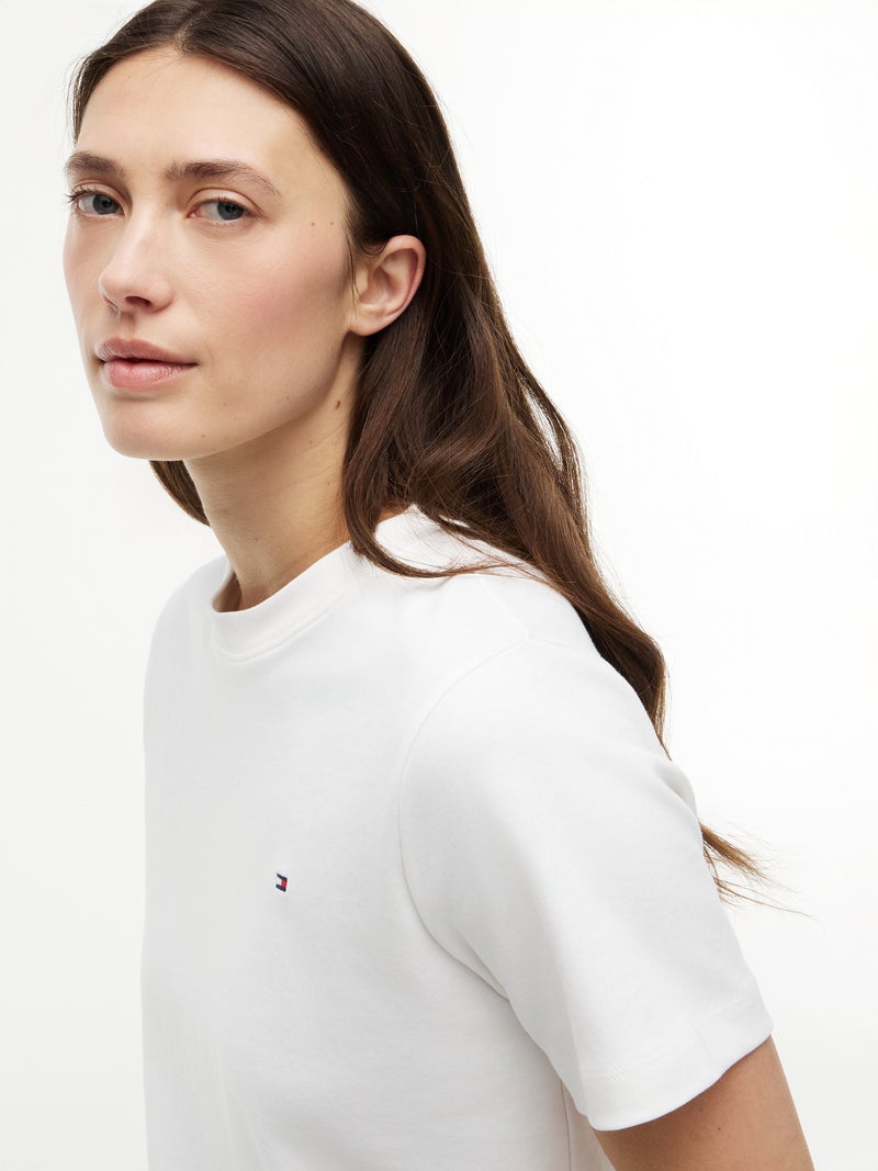 TOMMY HILFIGER Interlock Knit Boxy Crew Neck T-Shirt - Image 2