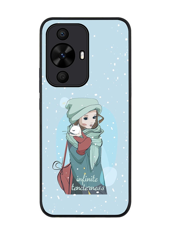 Stylizedd Rugged Black edge case for Huawei nova 12s / Huawei nova 11/ Huawei nova 12 Lite 4G, Slim fit Flexible Anti Drop Thin Cover - Infinite Tenderness  - Image 1