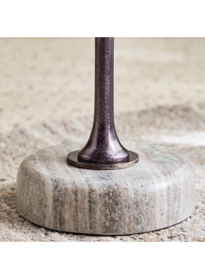 Melvin Accent Table with Genuine Marble Base