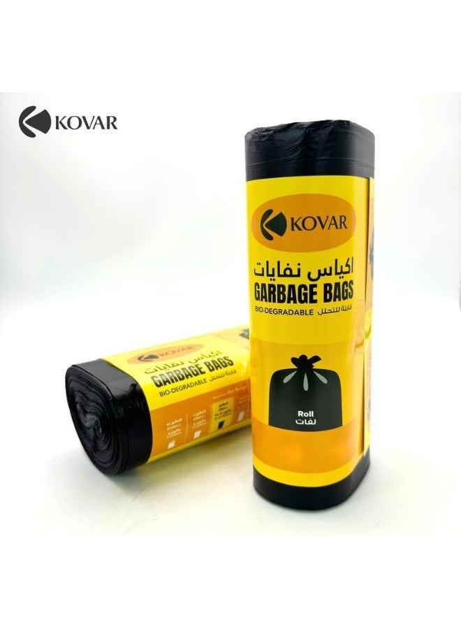 kovar Day To Day Garbage Roll Heavy Duty Bio-Degradable 67 Gallons Garbage Bags- 2X10 Bags - Image 4