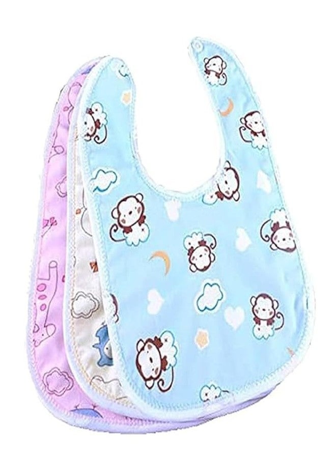 KIDS BASIC Stainless Steel Baby Feeding Bottle 240 ML with Velvet Bottle Cover and 3 Pcs of Button Bibs (3, Pink) - Image 3