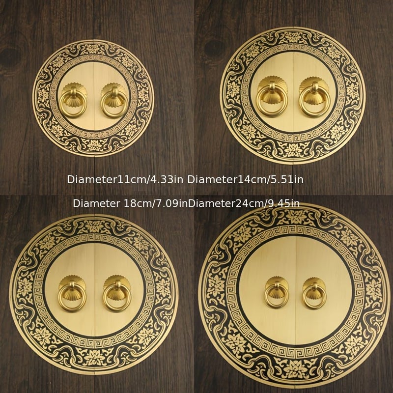 Bronze 5.51 Inch Antique Round Door Knob Handle For Cupboard Dresser Box - Image 3