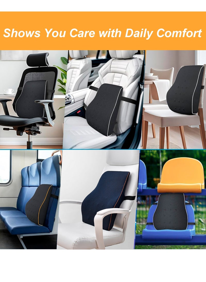 ALPNEGINE Lumbar Support Pillow, For Office and Gaming Chair, Car–Premium Memory Foam Lumbar Pillow – Ergonomic Office Home Essentials Improve Posture, Chair Cushions with Straps - Image 4