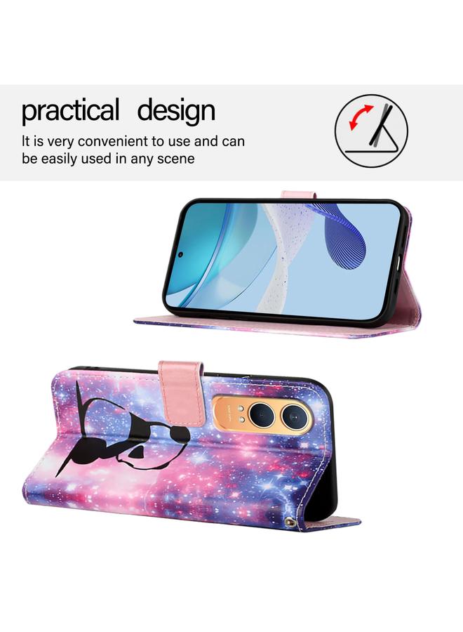 S-TOP Case For OnePlus Nord CE4 Lite Colored Drawing Pattern Plain Weave Leather Phone Case - Image 4