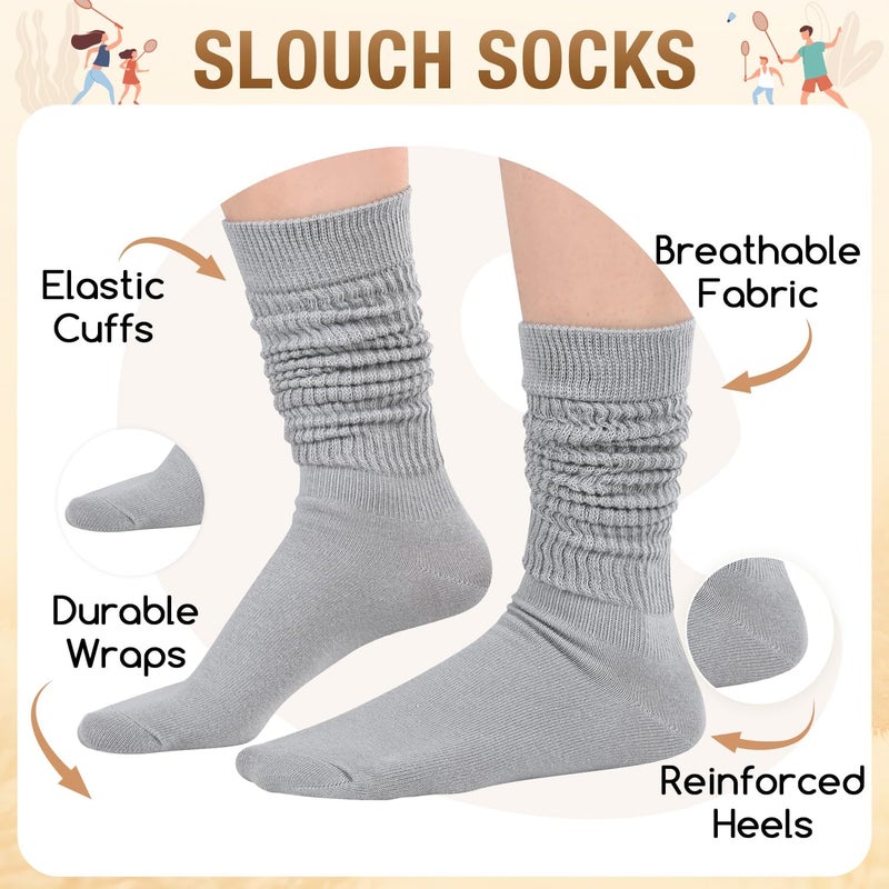 Zmart Women's Thin Slouch Socks - Scrunch Long High Slouchy Boot Socks 80s 90s - Image 2