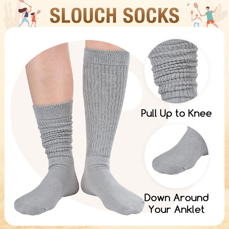 Zmart Women's Thin Slouch Socks - Scrunch Long High Slouchy Boot Socks 80s 90s - Image 4