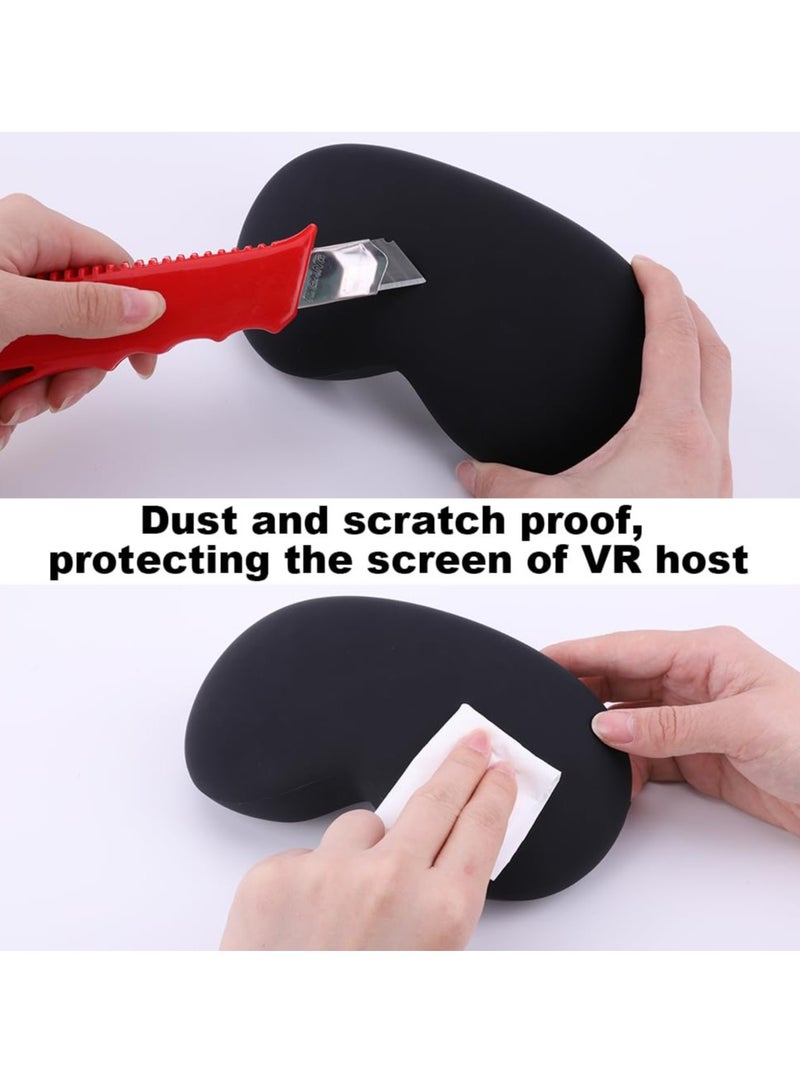 Slim Protective Silicone Case for Apple Vision Pro 2024, Shockproof and Dustproof VR Headset Cover, Essential Accessory in Black - Image 4