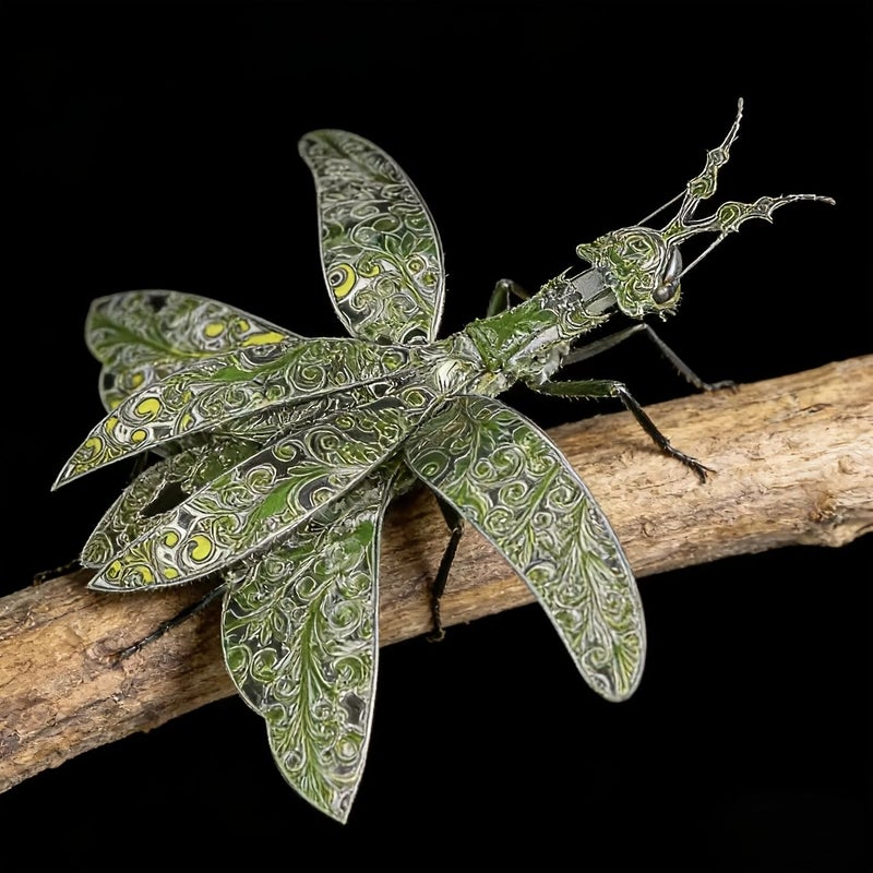 Colorful Mantis 3D Puzzle Glue Free Metal Assembly Toy Educational Craft - Image 1