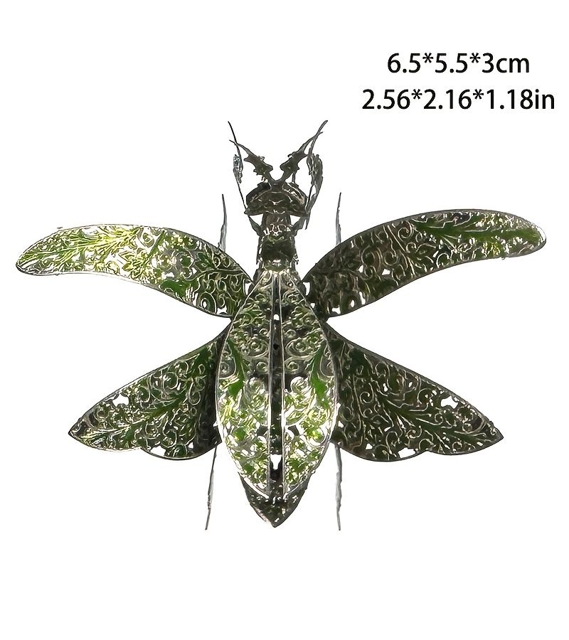 Colorful Mantis 3D Puzzle Glue Free Metal Assembly Toy Educational Craft - Image 2
