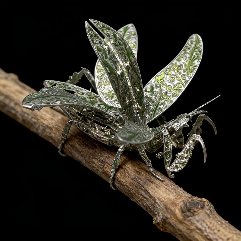 Colorful Mantis 3D Puzzle Glue Free Metal Assembly Toy Educational Craft - Image 4