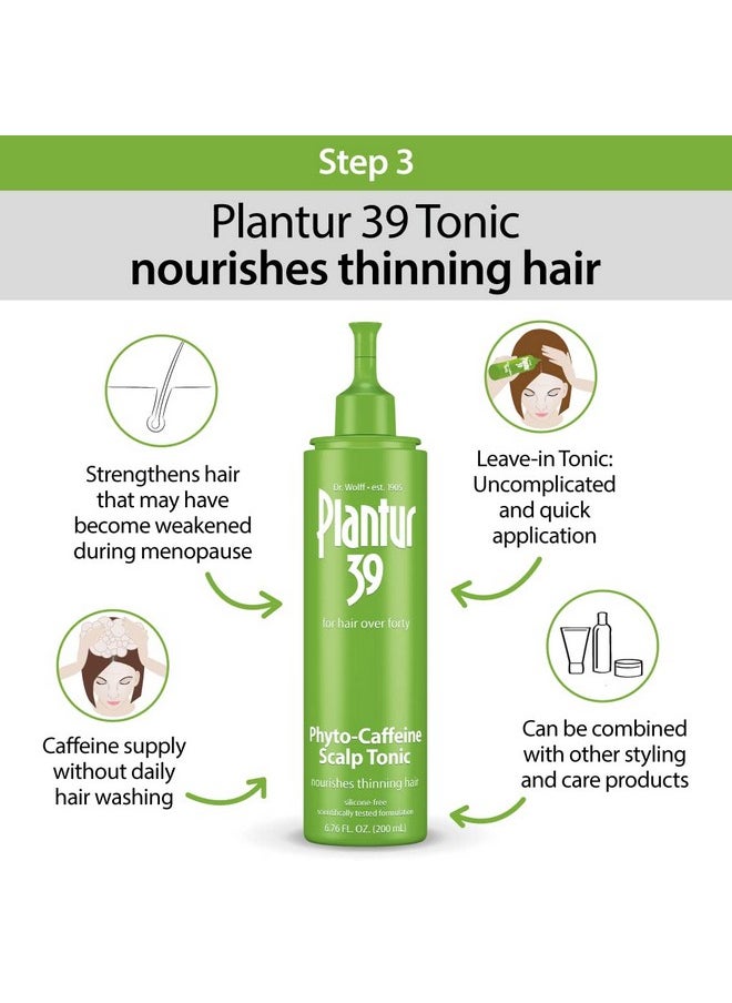 Plantur 39 - Plantur 39 Phyto Caffeine Women's 3 Step System for Fine, Thinning Natural Hair Growth - Shampoo, Conditioner, Tonic - Image 1