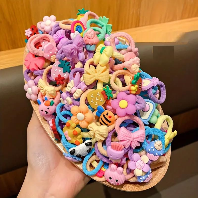 MPK PERFECT Cartoon Character Hair Bands for Girls – Multicolor Elastic Rubber Bands for Babies, Toddlers & Kids | Cute Hair Accessories with Fancy Designs (Random Designs, Pack of 12 Pairs - Image 4