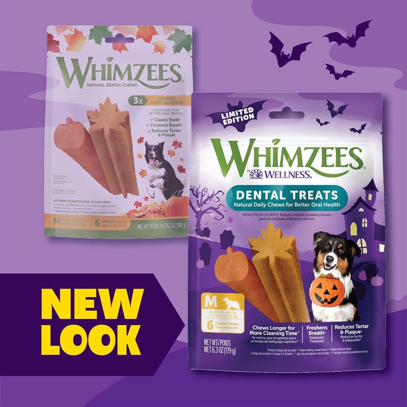 WHIMZEES Wellness WHIMZEES Fall Dog Dental Treats, Autumn Natural Chews for Dogs, Medium Size Stick, (6 Count) - Image 2