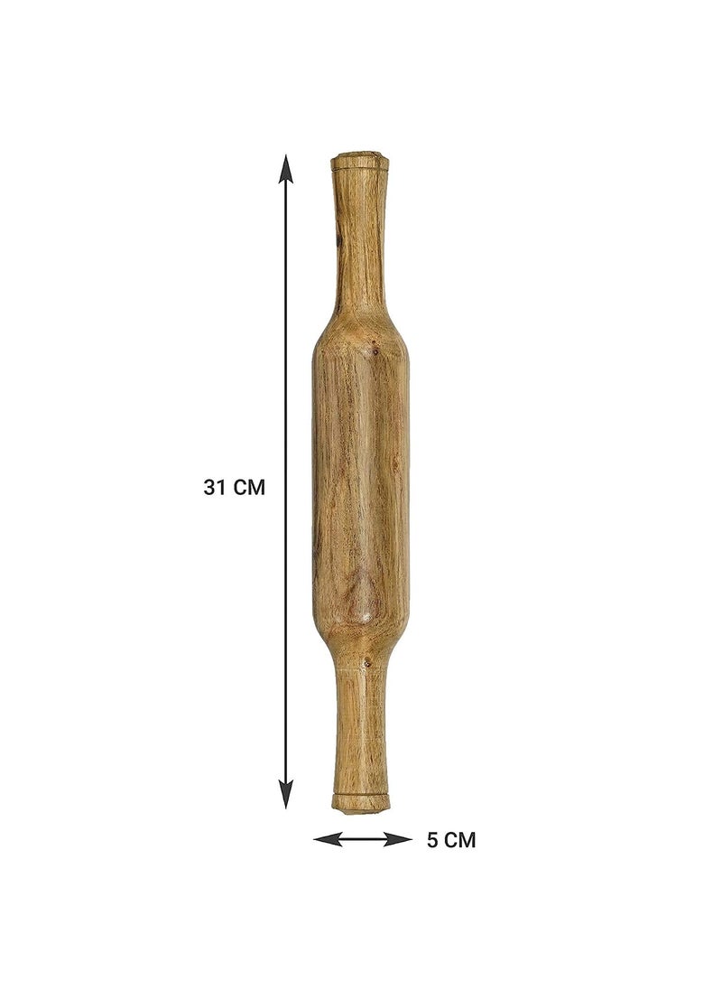 Yashvin Yashvin Wooden Rolling Pin Roller ThickRoti Belan Wooden Rolling Pin Chapati Wooden Rolling Pin Wooden Belan Wooden Belna Make in India  - Image 2