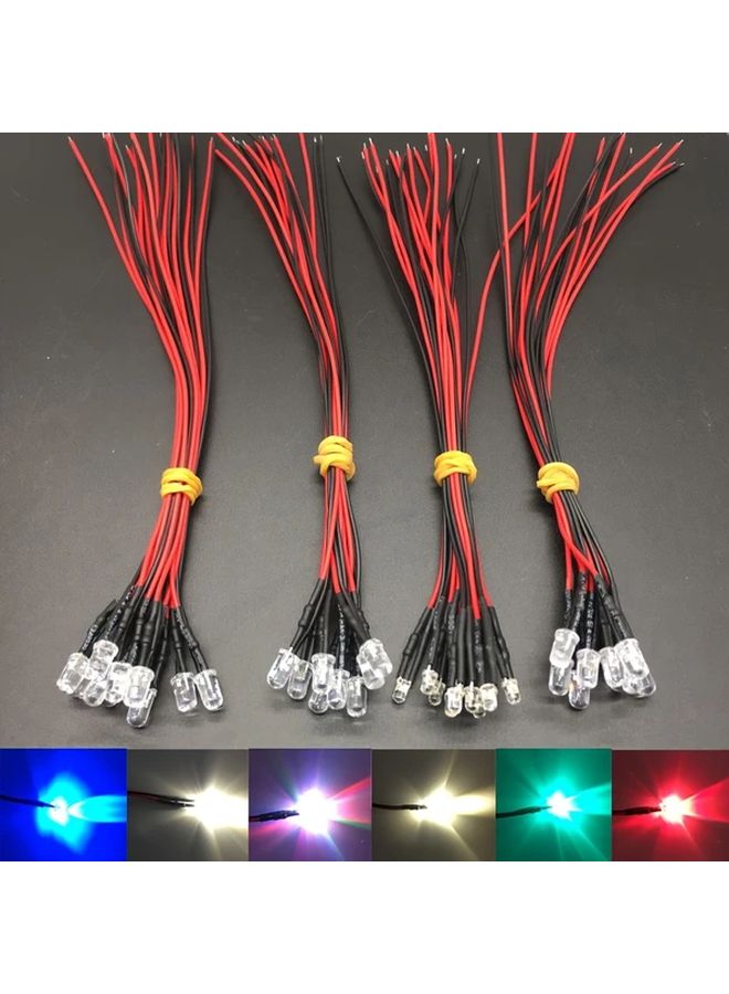 Blue LED Bulbs 20 Pack 3mm 5mm 5V 12V DC 90lm High Brightness 45 Degree Beam Angle - Image 2