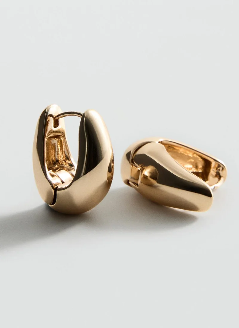 MANGO Volume hoop earrings