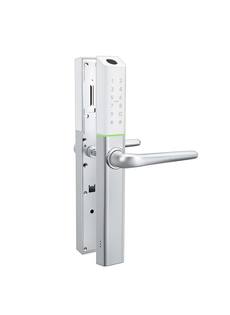 areb Areb SMART LOCK NARROW STYLE WHITE 30 * 85 – 5 Unlocking Methods, Fingerprint, PIN Code, App Control, RFID Card, Emergency Key, Auto-Lock, Anti-Theft Security for Home & Office  - Image 3