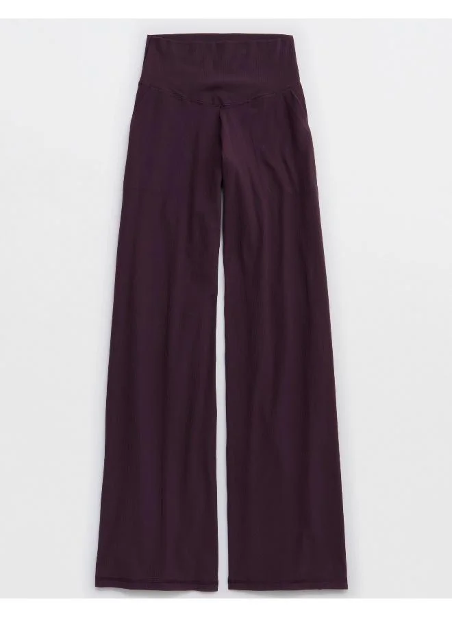 آري من امريكان ايجل OFFLINE By Aerie Real Me XTRA High Waisted Ribbed Trouser