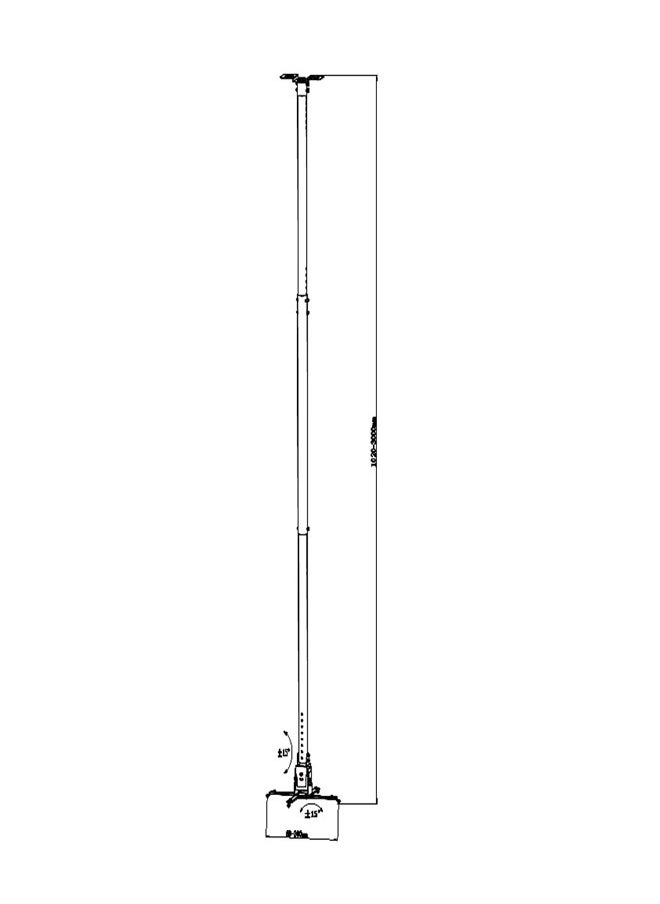 Skill Tech SH 04P Universal Projector Ceiling Mount, Mounting Profile 2000mm-3000mm, 25kg Load Capacity – Black  - Image 2