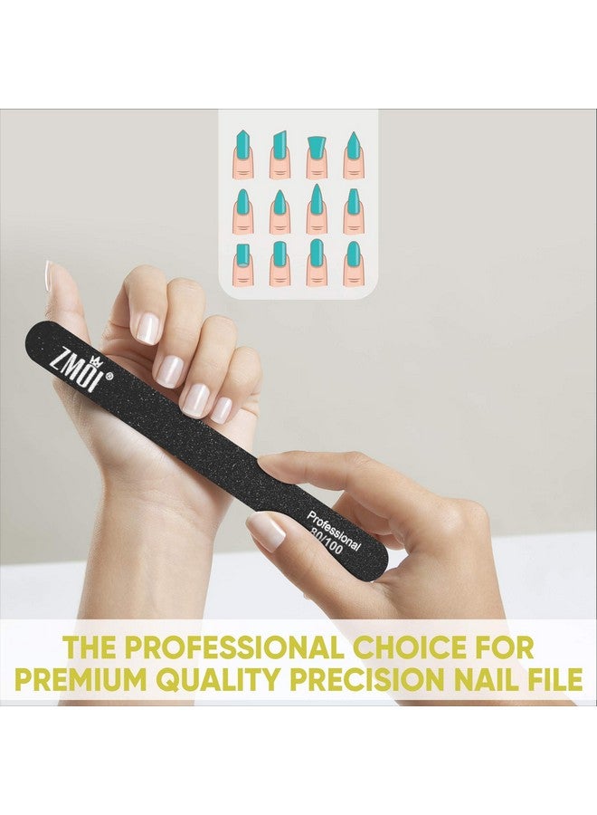 زد ام او اي مبرد أظافر احترافي، 12 قطعة، لوح إيموري مزدوج الجوانب قابل للغسل، 80/100 حبيبة للأظافر الأكريليك/الجل، تصميم مقاوم للماء ومتين، مريح وعملي، مثالي للاستخدام المنزلي في الصالونات - Image 3