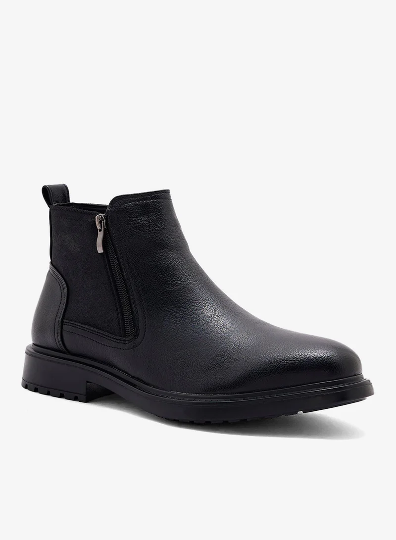 Robert Wood Zipper Detail Pull On Formal Boots