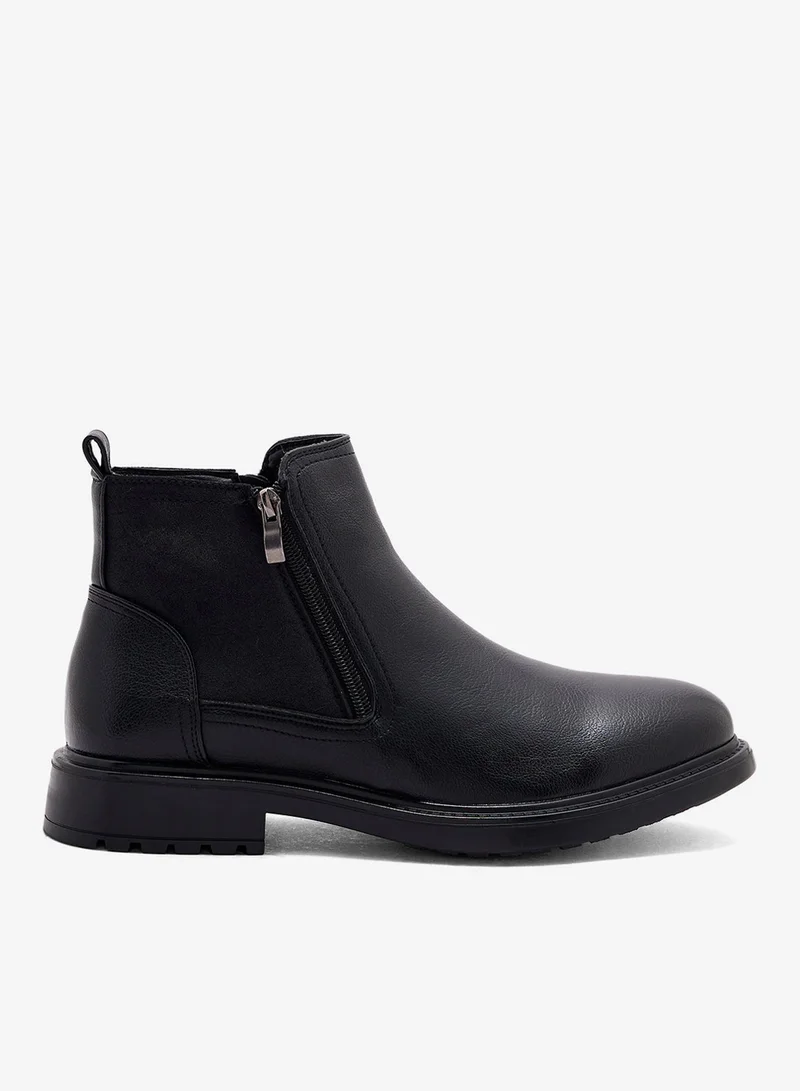 Robert Wood Zipper Detail Pull On Formal Boots