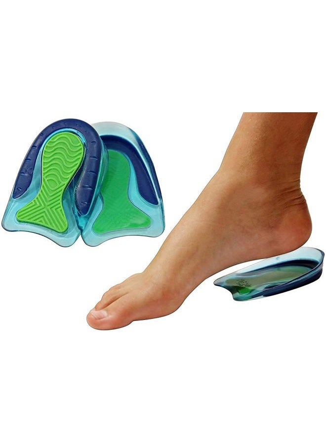 Sport Traction Shock Absorbing Lightweight Gel Heel Cups for Kid's with Sensitive Heels, Heel Spurs, Plantar Fasciitis, or Ankle Pain (2 Pairs, 4 Single Heelcups) (Teen Size 7.5-9)…