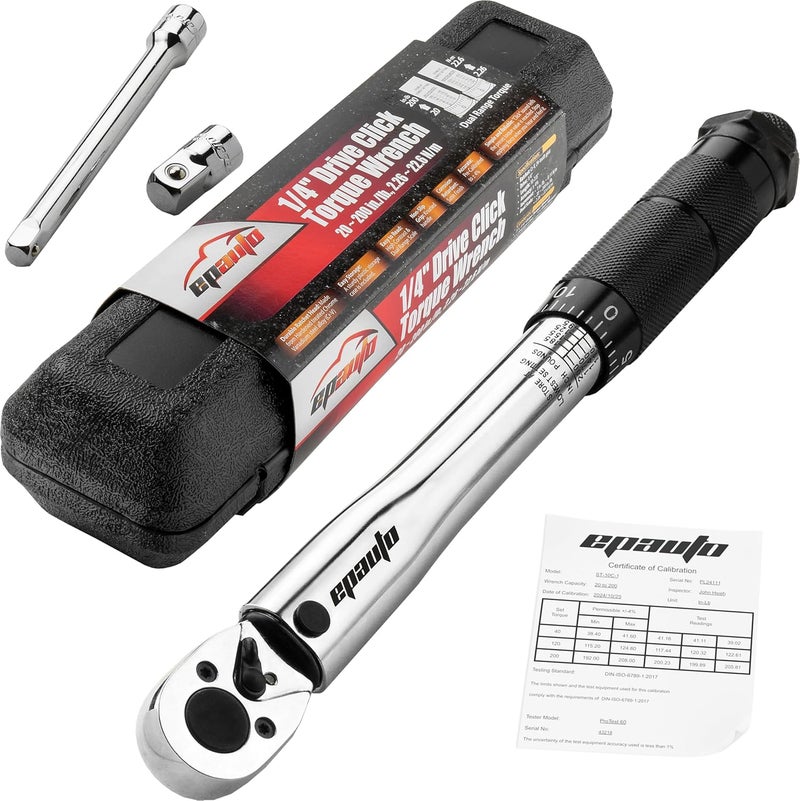 EPAuto 1/4-Inch Drive Click Torque Wrench (20-200 in.-lb. / 2.26 ~ 22.6 Nm) - Image 1