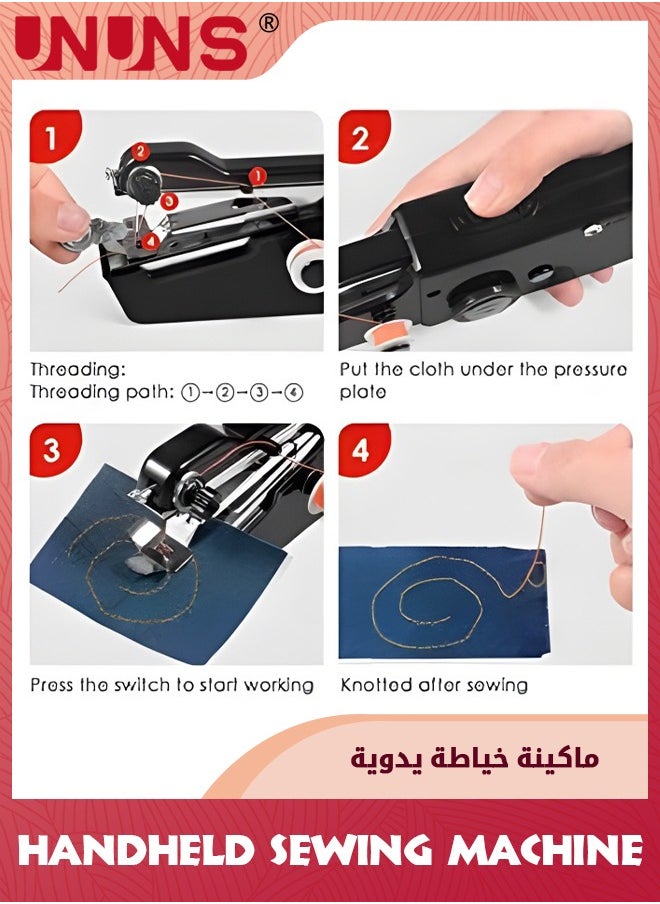 UNUNS Handheld Sewing Machine,Mini Handheld Sewing Machine For Quick Stitching,Portable Sewing Machine Suitable For Home,Travel nd DIY,Electric Handheld Sewing Machine For Beginners  - Image 4