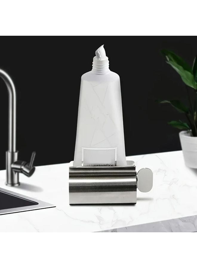 2pcs Stainless Steel Toothpaste Squeezer Easy To Use Manual Toothpaste Dispenser And Cleaner No Power Needed Durable Metal Design Efficient Toothpaste Distribution Stylish Metallic Surface Sturdy Structure Dental Care Essential - Image 3