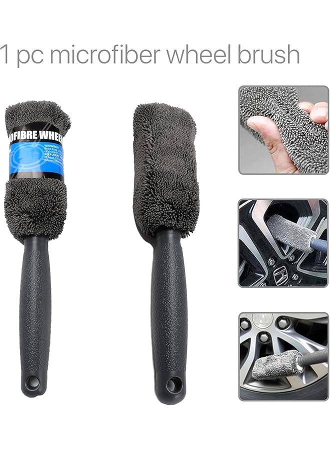 SCIENISH Car Detailing Kit,Auto Cleaning Supplies,Car Wash Kit 9/6 Pcs Car Wash Set,Car Cleaning Supply,Car Wash Supplies,Car Interior Cleaning Kit,Car Cleaning Sets,Car Cleaning Tools (9 Pcs Grey) - Image 4