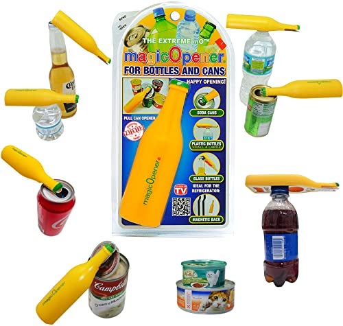 magic Opener EXTREME Open Soda Water Plastic Caps EZ Bottle Opener Soup Pull Tab Arthritis Helpers Elderly Fridge Magnetic Ergonomic Weak Hands Help Gift MagnetsTwist off easy