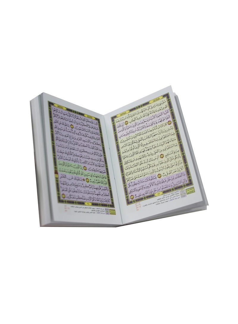 المصحف بالرسم العثماني مع التقسيم الموضوعي مجزء لثلاثة أجزاء مقاس 12X8 سم - Image 3