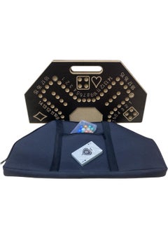 MARAH TOYS A strong, numbered wooden jackaroo game for strategic planning in a luxury bag, 45 x 45 cm  - Image 1