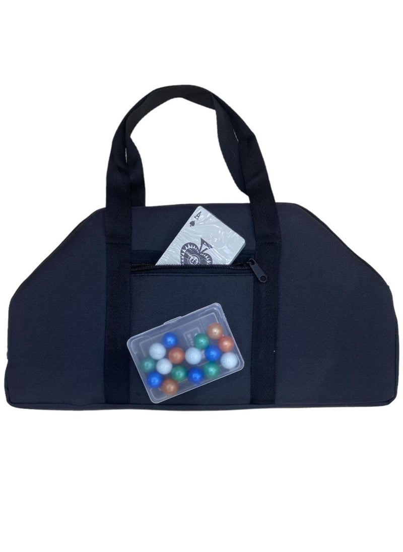 MARAH TOYS A strong, numbered wooden jackaroo game for strategic planning in a luxury bag, 45 x 45 cm  - Image 2