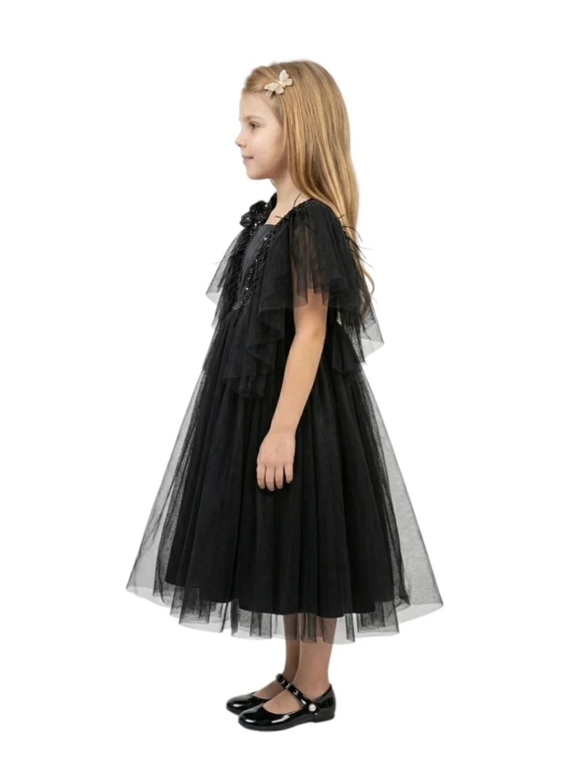 D'Daniela Tulle Embellished Dress