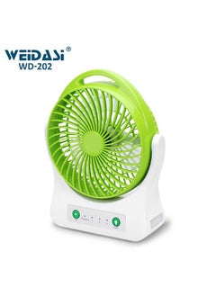 WEIDASI WEIDASI WD-202 Powerful Mini Desk Rechargeable Stand Fan with Light and 3 step Speed Control  - Image 3
