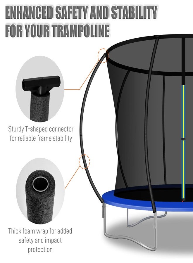 Suninlife 2PCS Trampoline Curved Poles, Universal Trampoline Replacement Enclosure Poles to Fit 8-16FT Curved Pole Frame, Includes Foam Sleeve and Hardware with 2 Installation Options - Image 5