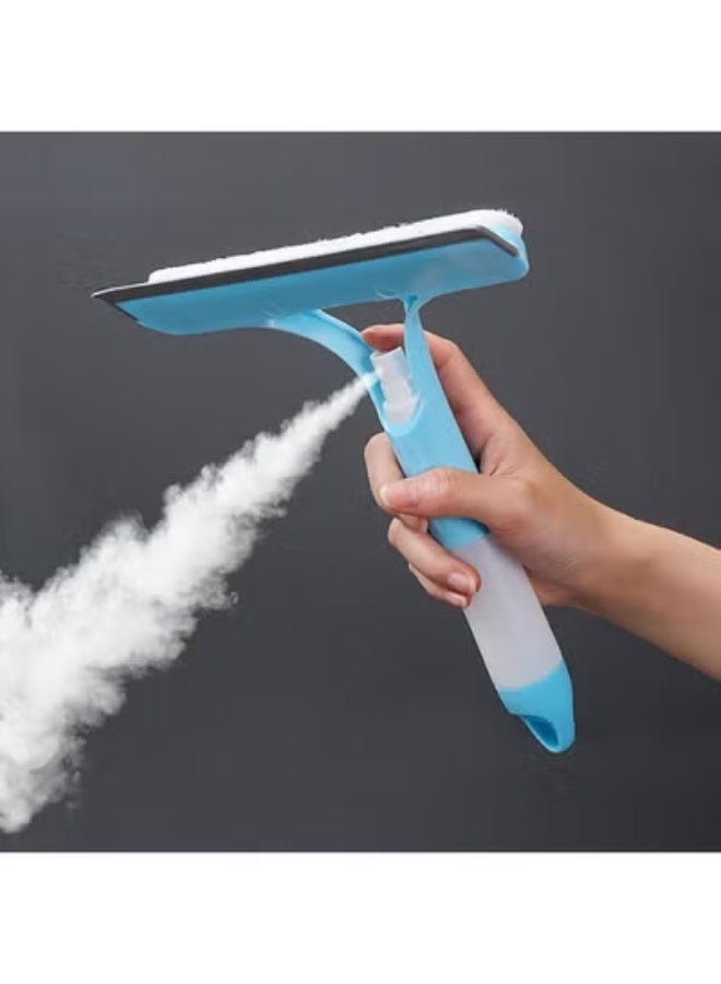 لاكي نوف ممسحة رش 3 في 1، مكشطة تنظيف النوافذ 3 في 1، ممسحة نوافذ مع بخاخ، أداة تنظيف ممسحة النوافذ مع زجاجة بخاخ للزجاج والأرضيات والبلاط وما إلى ذلك (أزرق) - Image 1