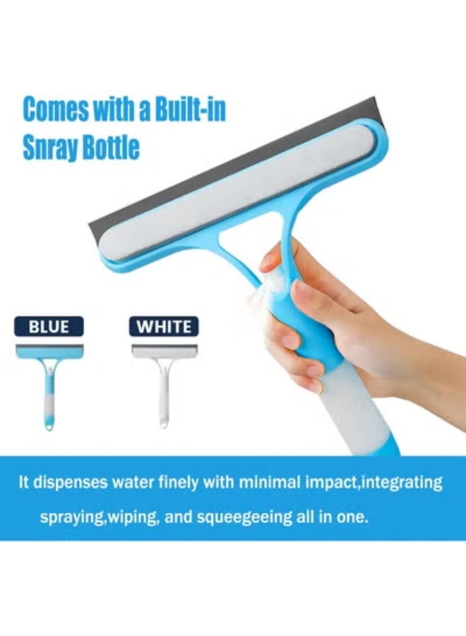 لاكي نوف ممسحة رش 3 في 1، مكشطة تنظيف النوافذ 3 في 1، ممسحة نوافذ مع بخاخ، أداة تنظيف ممسحة النوافذ مع زجاجة بخاخ للزجاج والأرضيات والبلاط وما إلى ذلك (أزرق) - Image 3