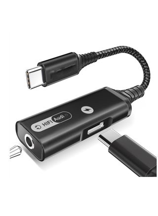 USB C to 3.5mm Headphone and Charger Adapter, Type C Headphone Adapter,  2-in-1 USB C to AUX Mic Jack with PD 60W Fast Charging, Compatible with Samsung Galaxy S22/S23 Ultra/Note20, Pixel 6, iPad Pro - pzsku/Z91BDC01B992FA3C5B9BCZ/45/_/1703298364/8722dd23-ed5e-47e5-a633-fa6efa30f054