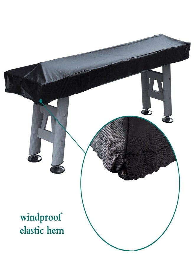 J&C Shuffleboard Table Cover Waterproof, 9ft Dustproof Shuffleboard Accessories Anti Sunlight for Outside Black Game Table Protective Cover for Indoor - Image 3