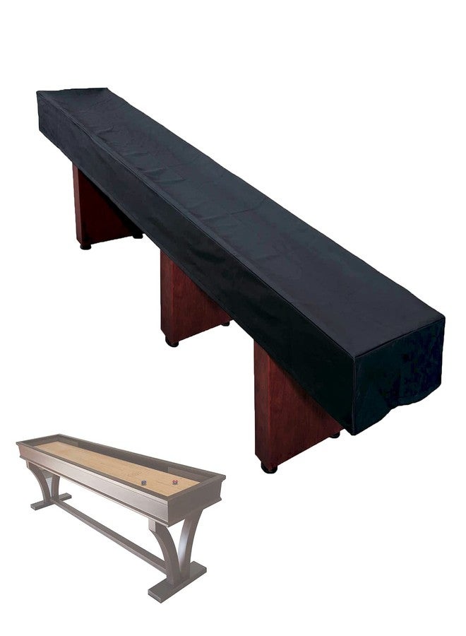 J&C Shuffleboard Table Cover Waterproof, 9ft Dustproof Shuffleboard Accessories Anti Sunlight for Outside Black Game Table Protective Cover for Indoor - Image 1