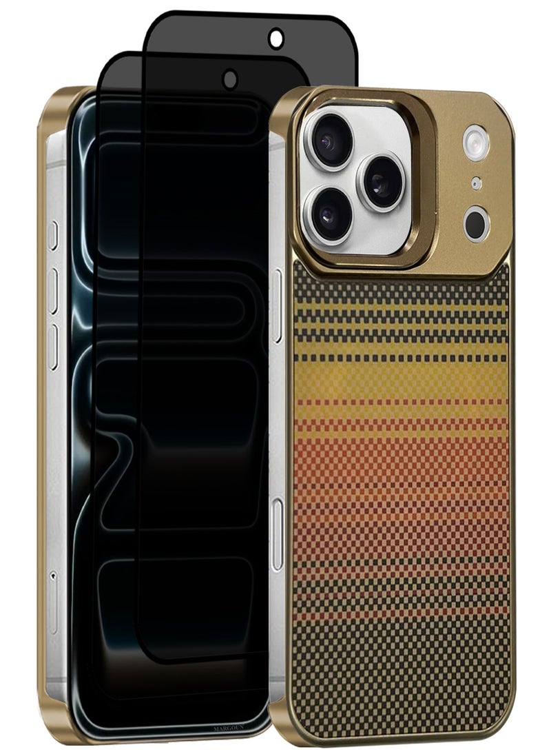 3 Packs Magnetic MagSafe Case Cover for Apple iPhone 17 Pro Max - Ultra Slim Strong Protection Cover - Screen and Camera Guard - with Two Privacy Screen Protectors - Sunset Horizon Colour - Image 1